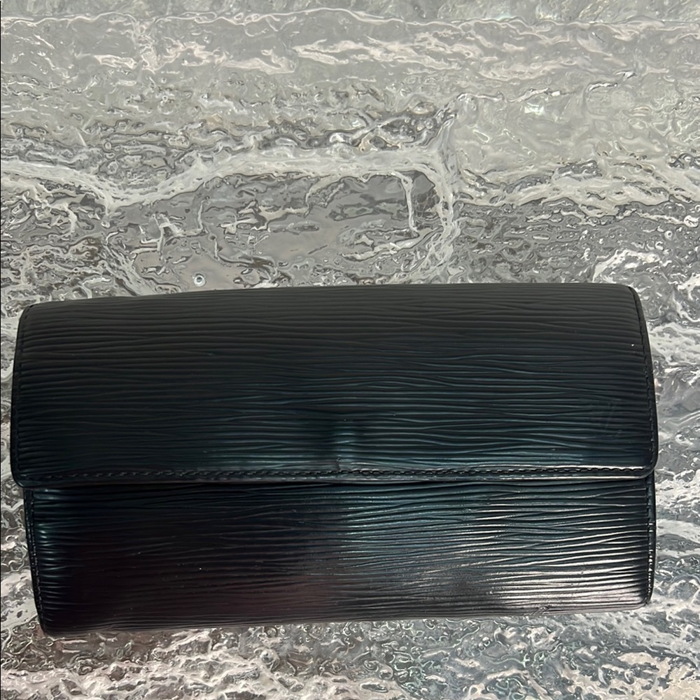 Authentic Louis Vuitton Black Epi Leather Wallet